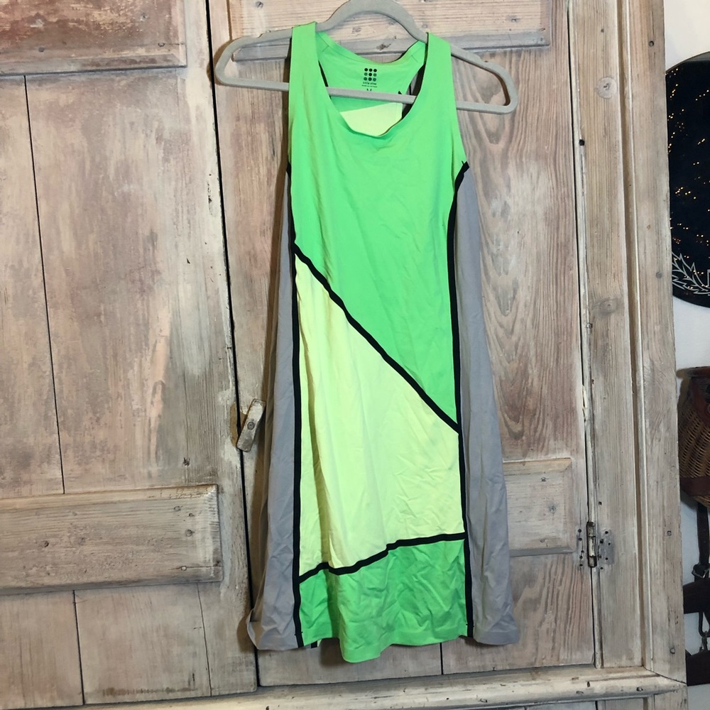 Title Nine Green and Gray Midi Dress